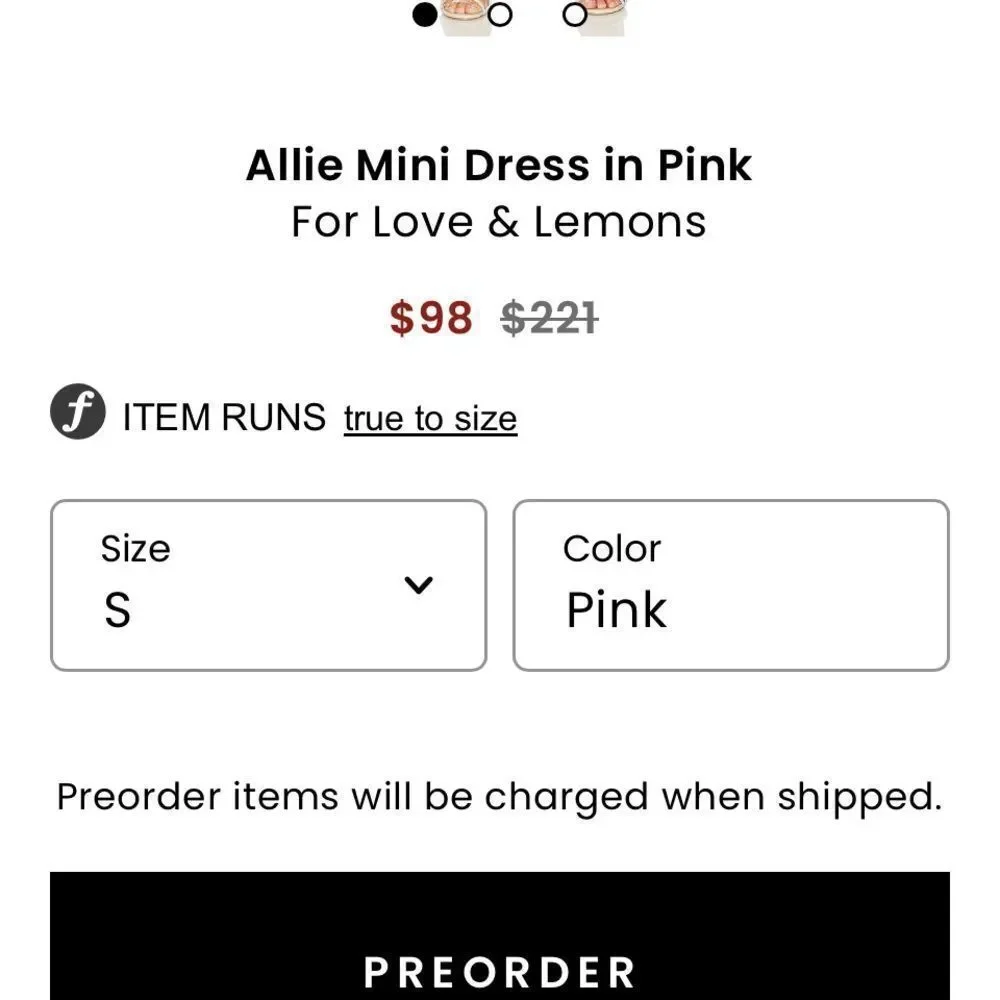 For Love & Lemons Allie Mini Dress Size L NWT - Picture 11 of 11